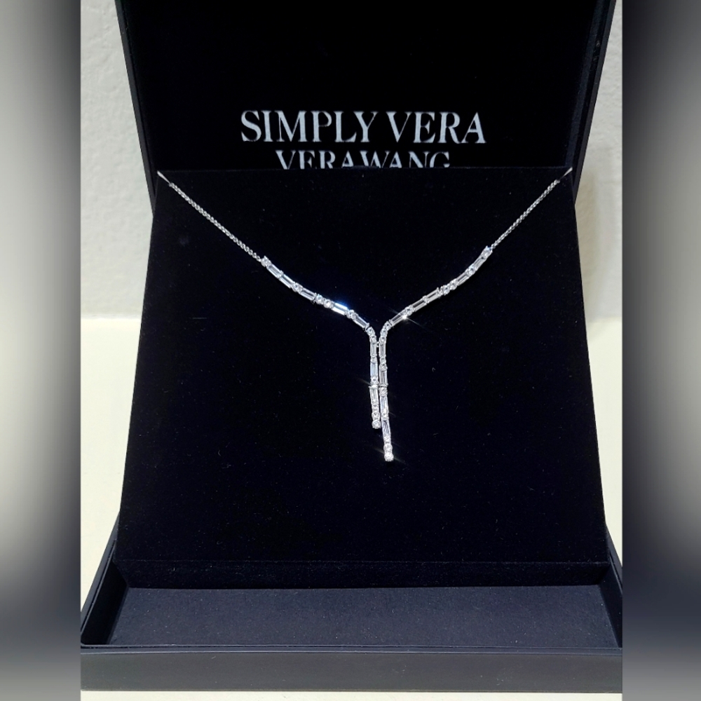 Simply Vera Wang White Sapphire Necklace 17.5"